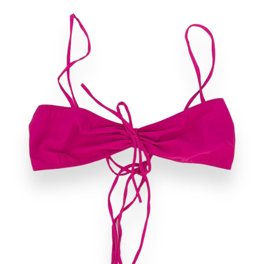 NWOT Maryam Nassir Zadeh Pink Fuchsia "Rio" Swim Top sz 8 - Picture 3 of 11